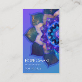 Cartão De Visita Blue Lotus Mandala