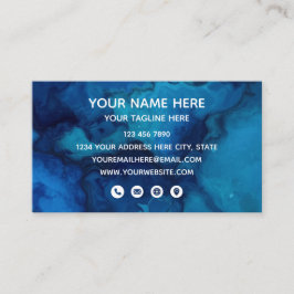 Cartão De Visita Blue Marble Modern Business Card
