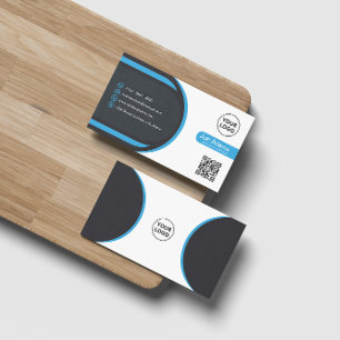 Cartão De Visita Blue Modern Professional Scannable