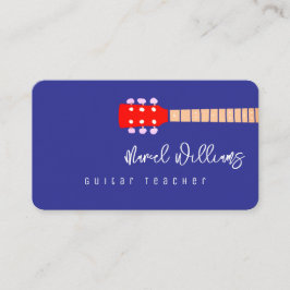 Cartão De Visita Blue Music Business Card for Guitar Teachers