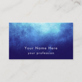 Cartão De Visita Blue Nebula Custom Text Cool Modern Professional