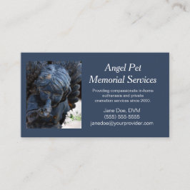Cartão De Visita Blue Pet Guardian Angel Memorial