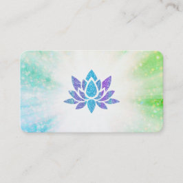 Cartão De Visita *~* Blue Purple Lotus Rays Reiki Energy Healing 