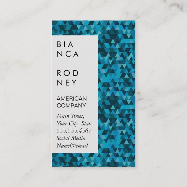 Cartão De Visita Blue Shapes Corporate (Frente)