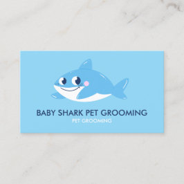 Cartão De Visita Blue Shark Fish | Baby Sitter Care