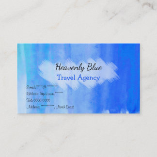 Cartão De Visita Blue sky / ocean watercolor summer name card
