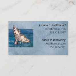 Cartão De Visita Blue Social calling card-whale