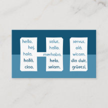 Blue stripes linguagens internacionais saudações