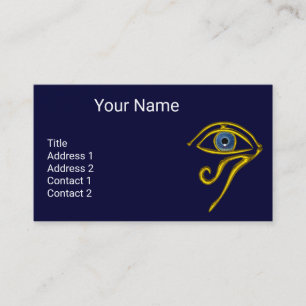 Cartão De Visita BLUE TALISMAN, DOURADO HORUS OLHOS, Divindade Egí