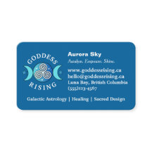 Cartão de Visita Blue-Teal Goddess Rising