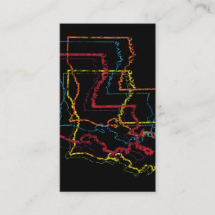 Cartão De Visita blur do orgulho da Louisiana