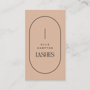 Cartão De Visita Blush Arch Lashes Beleza Minimalista Personalizáve