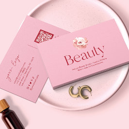Cartão De Visita Blush Pink Salon Beauty Business Card