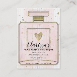 Cartão De Visita Blush Rosa & Ouro Paris Parfum Fragrância Boutique