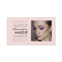 Blush Rosa Preto Script Foto Qr Code Maquiagem