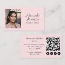 Blush Rosa Rascunho Ícone Social Código QR Foto Ma