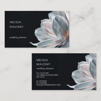 Cartão De Visita Blush White Magnolia Black