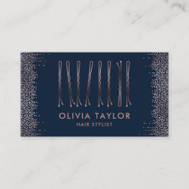 Cartão De Visita Bobby Pins Hair Stylist Hair Salon Hairdresser