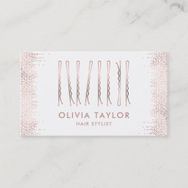 Cartão De Visita Bobby Pins Hair Stylist Hair Salon Hairdresser