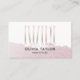 Cartão De Visita Bobby Pins Hair Stylist Hair Salon Hairdresser