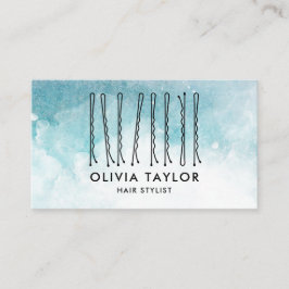 Cartão De Visita Bobby Pins Hair Stylist Hair Salon Hairdresser