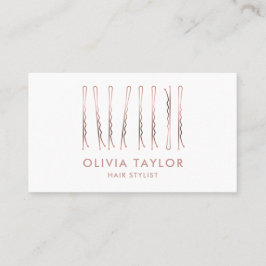 Cartão De Visita Bobby Pins Hair Stylist Hair Salon Hairdresser