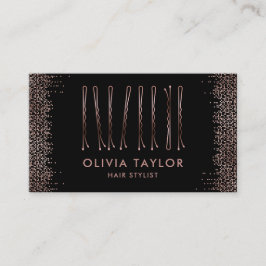 Cartão De Visita Bobby Pins Hair Stylist Hair Salon Hairdresser
