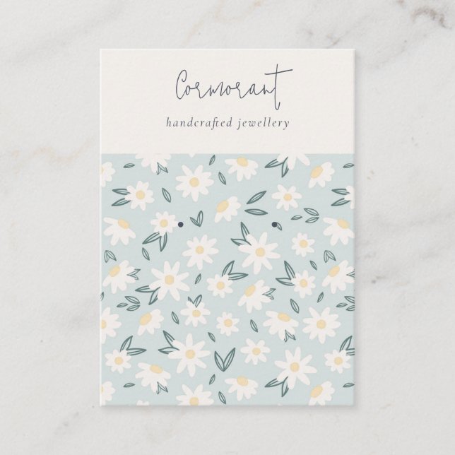 Cartão De Visita Boca-azul-azul-azul-margarida-margarida-margarida- (Frente)