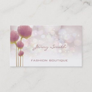 Cartão De Visita Boca floral de luxo elegante profissional