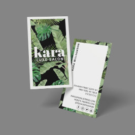 Cartão De Visita Boca Moderna Tropical Negra