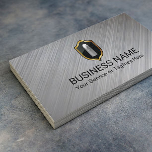 Cartão De Visita Bodard Security Silver Bullver Metal