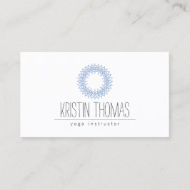 Cartão De Visita Bohemian Blue Sun Mandala Yoga