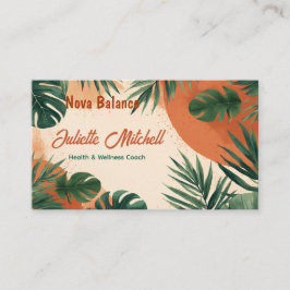 Cartão De Visita Boho Abstract Terracotta Tropical Business Card