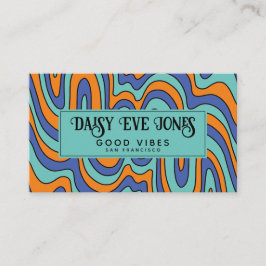 Cartão De Visita Boho Abstrato Retro