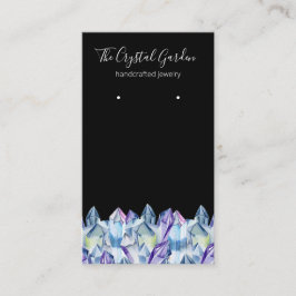 Cartão De Visita Boho Ametist Espiritual Cristais Orelhando Joias