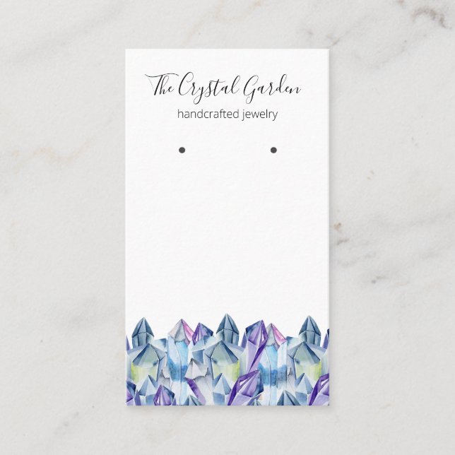 Cartão De Visita Boho Ametist Espiritual Cristais Orelhando Joias (Frente)