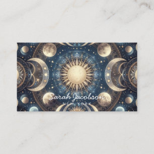 Cartão de Visita Boho Celestial – Céu Noturno Cósm