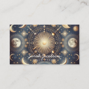 Cartão de Visita Boho Celestial – Céu Noturno Cósm