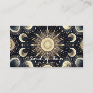 Cartão de Visita Boho Celestial – Céu Noturno Cósm