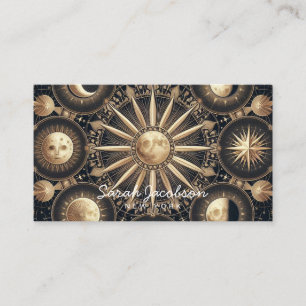 Cartão de Visita Boho Celestial – Céu Noturno Cósm