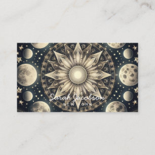 Cartão de Visita Boho Celestial – Céu Noturno Cósm