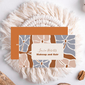 Cartão De Visita Boho Chic Retro Floral