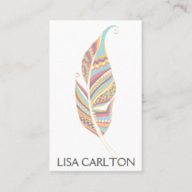 Boho Feather Abstrato