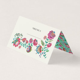 Cartão De Visita Boho Floral | Configurações do nome do convidado |