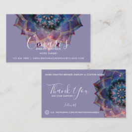 Cartão De Visita Boho Nebula Bloom | Desenho de Mandala