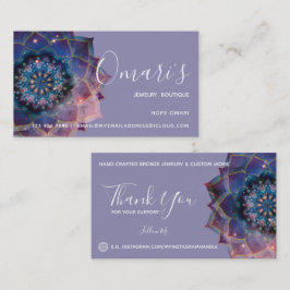 Cartão De Visita Boho Nebula Bloom | Design Mandala
