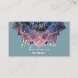 Cartão De Visita Boho Nebula Bloom | Design Mandala