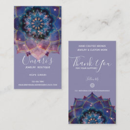 Cartão De Visita Boho Nebula Bloom | Design Mandala