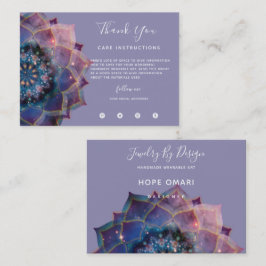 Cartão De Visita Boho Nebula Bloom | Design Mandala