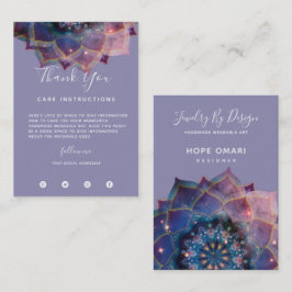 Cartão De Visita Boho Nebula Mandala, Mística